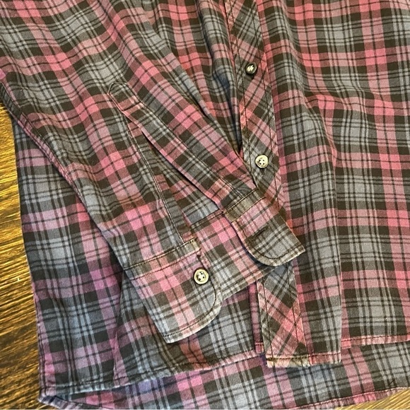 Men’s | Topman Black, Blue, Purple Plaid Button Down | Medium - Picture 5 of 7